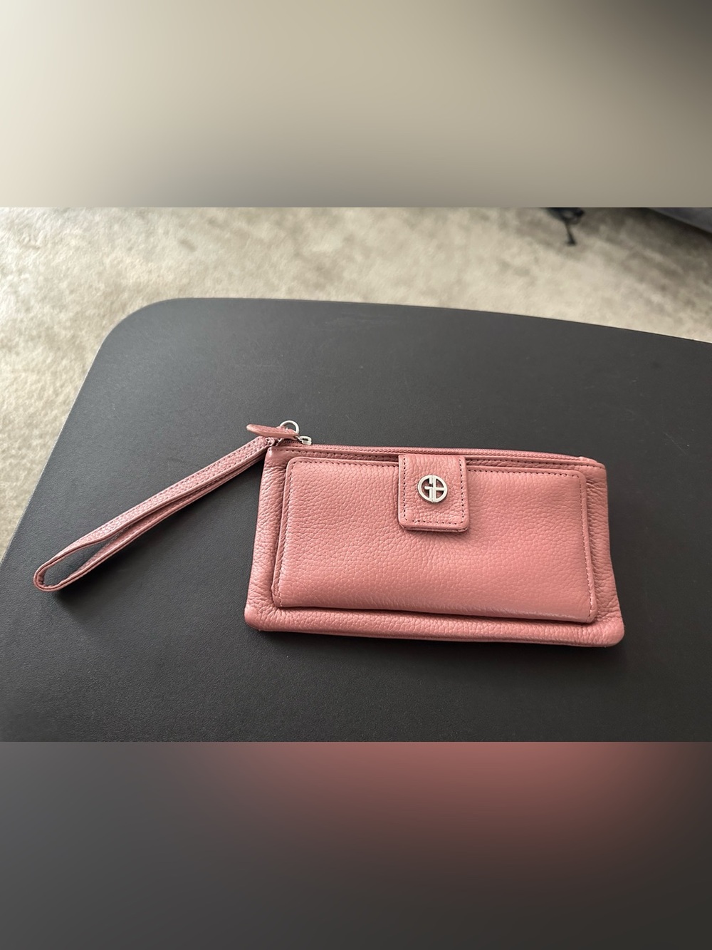 Women's Pink Giani Bernini Softy Grab & Go Leather Wristlet NWOT